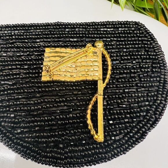 Rafaelian Vintage Red White Blue US Flag Rhinestone Brooch Patriotic Nice 1127 - Picture 4 of 8